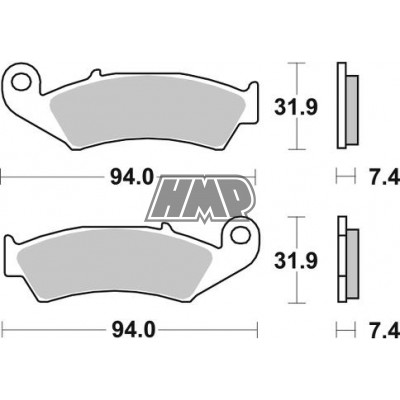 Pastilhas travão HONDA CRM 50 / 75 / CR 125 / 250 / 500 / XR 250 / 600 / AX-1 / NX / XL / ATC 350 / TRX / XLR / 603SI - SBS